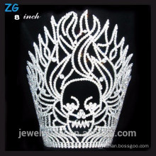 High Quality Crystal Fire And Skull halloween pageant crown